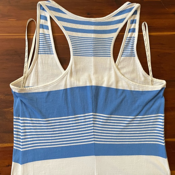 Lilly Pulitzer Melle Sleeveless Racerback Dress in Bay Blue Coconut Stripe - Picture 7 of 13